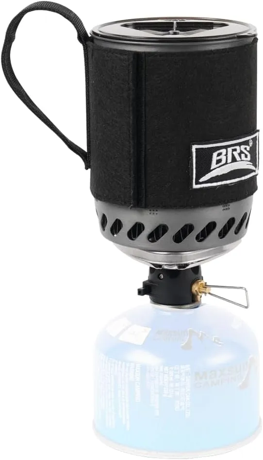 0.5L Boil Camping Pot, Foldable High Efficiency Heat Exchanger Pot,Portable Camp Burner System For Hiking Travel