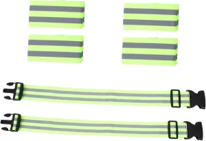 1 Set Reflective Belt Safety Band Flashlight Neon Slap Bracelets Snap Bracelet Outdoor LED Light Sconce Finger Tool Stab Events Vests Highlight Reflective Strip Green