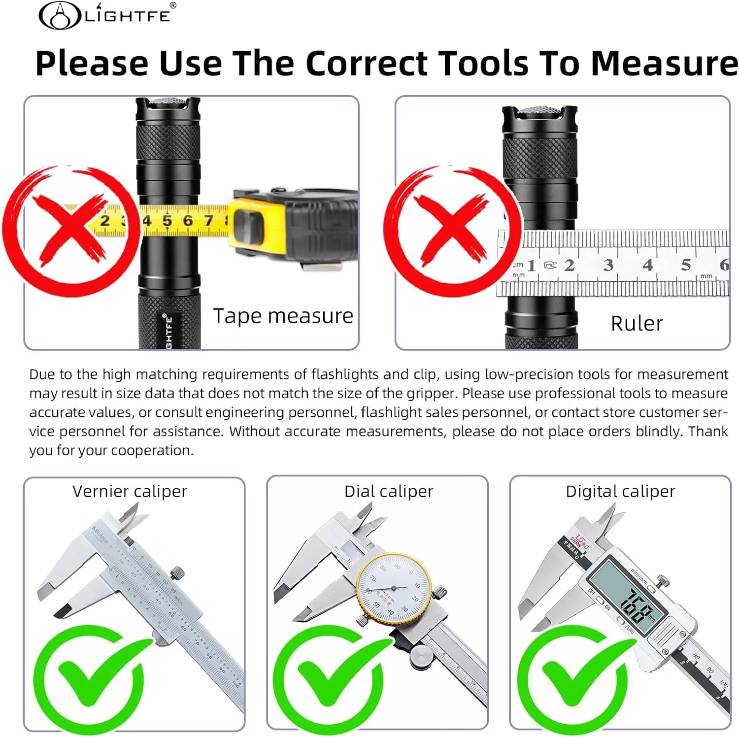 10-Pack B119X10 Flashlight Clips, Durable Stainless Steel Pen Clip, Convenient to Carry