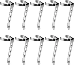 10-Pack B119X10 Flashlight Clips, Durable Stainless Steel Pen Clip, Convenient to Carry