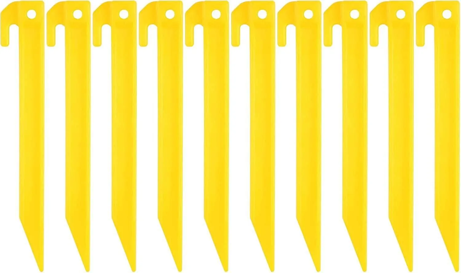 10 Pcs Quality ABS Plastic Tent Stakes - Pegs for Securing Beach, Ground, Grass