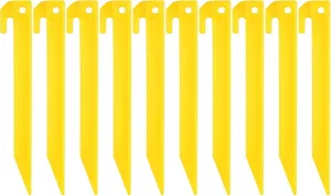 10 Pcs Quality ABS Plastic Tent Stakes - Pegs for Securing Beach, Ground, Grass