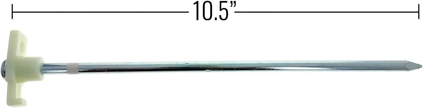 10-Piece Galvanized Steel Tent Pegs - Glow in The Dark Garden Stakes
