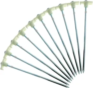 10-Piece Galvanized Steel Tent Pegs - Glow in The Dark Garden Stakes