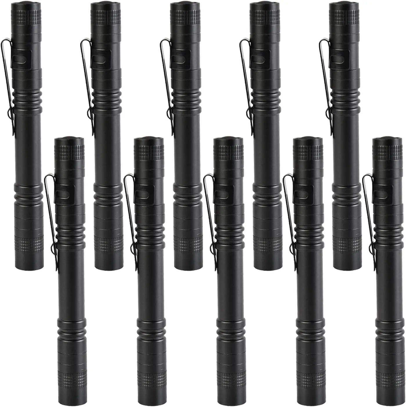 10 Pieces Mini Small LED Flashlight Handheld Pen Light Flashlights with Clip Led Pen Pocket Light Torch for Camping Outdoor Home