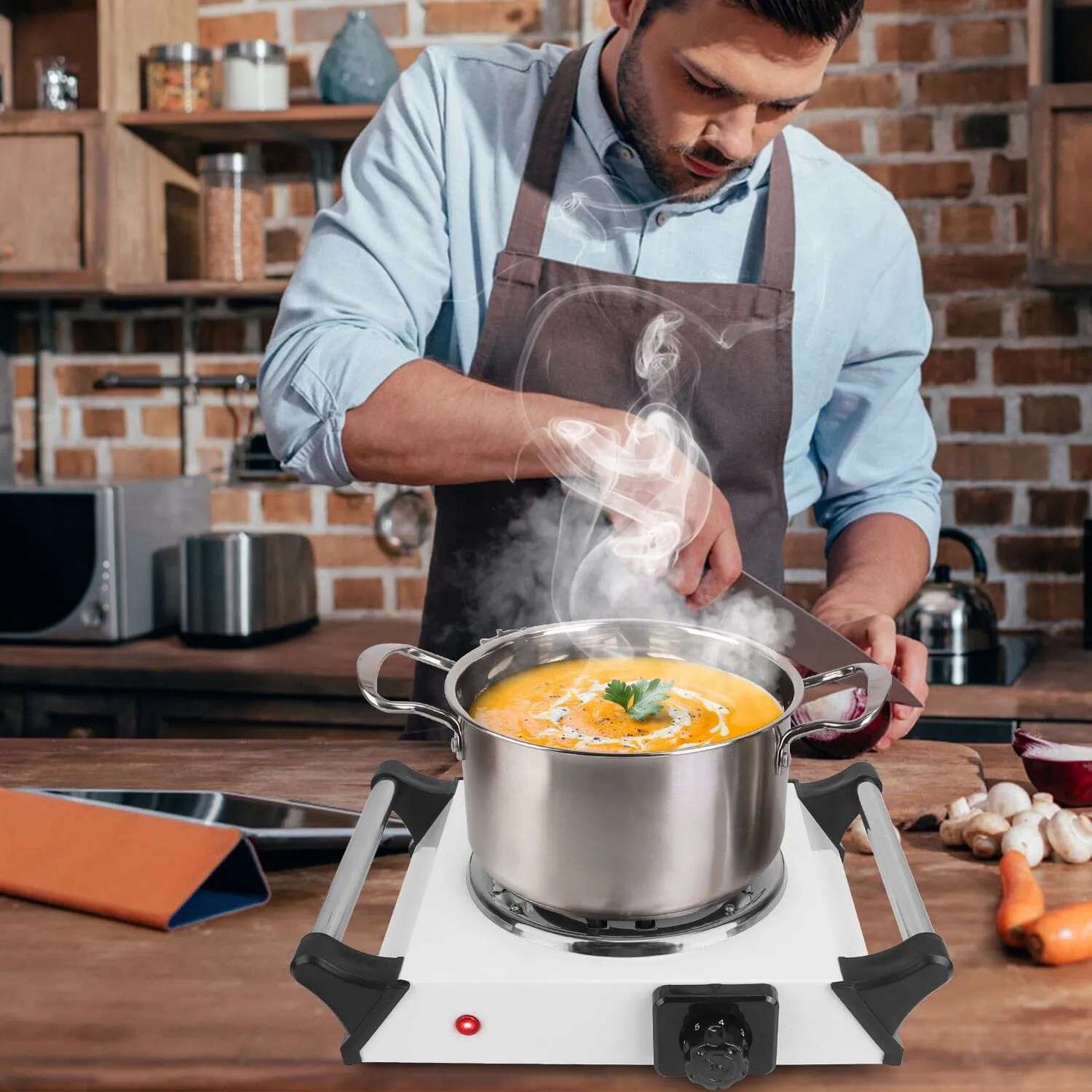 1000W Electric Burner Portable Coil Heating Hot Plate Stove Countertop