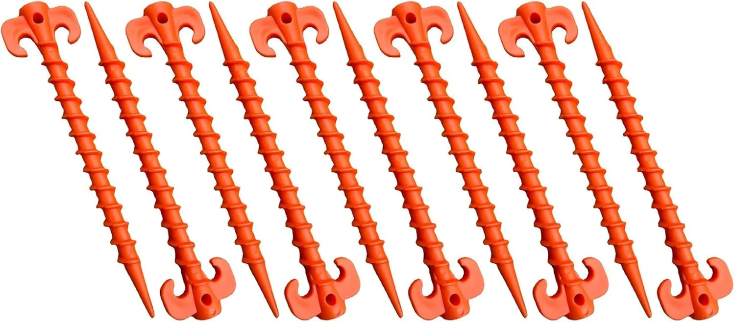 10Pcs Tent Pegs Heavy Duty Tent Nails for Fixing Camping Tent Rain Tarps Garden Awning Pegs for Outdoor