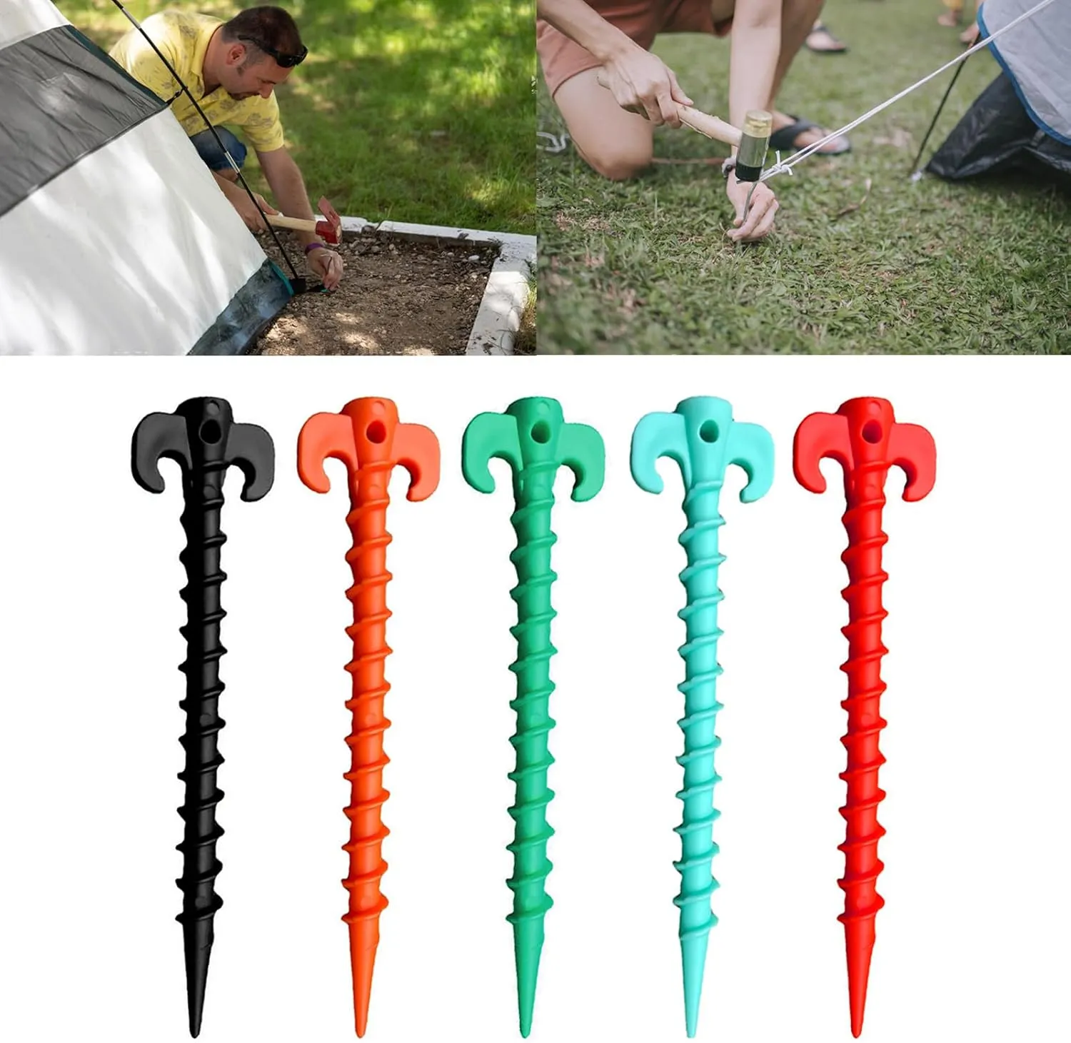 10Pcs Tent Pegs Heavy Duty Tent Nails for Fixing Camping Tent Rain Tarps Garden Awning Pegs for Outdoor