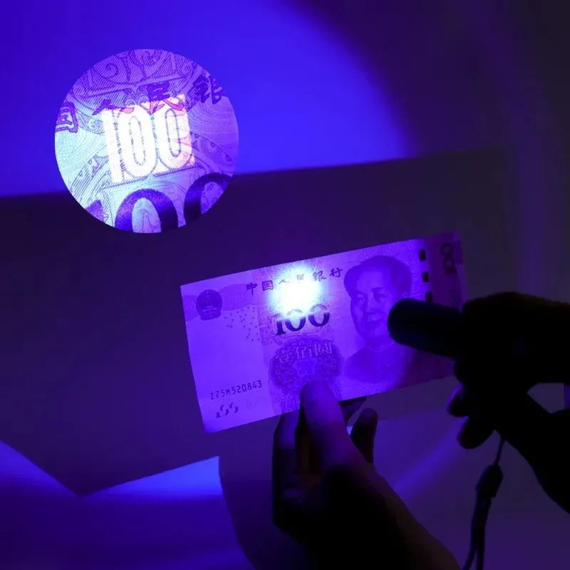 10W 365nm UV Flashlight USB Rechargeable Ultraviolet Torch pets urine Cat tinea Money Ore Scorpion Detection Black light