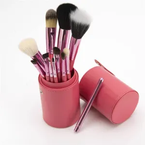 12 Brushes Set Complete Set Of Loose Powder Brushes Eye Shadow Brushes Beauty Tools(C)