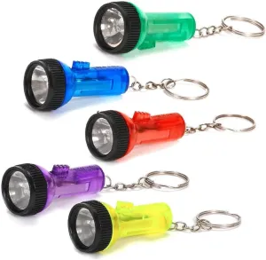 12pcs LED Keychain Flashlights Mini Pocket Torch Keyring with Mixed Colors Portable Light for Camping Hiking Emergency Use Sturdy Design