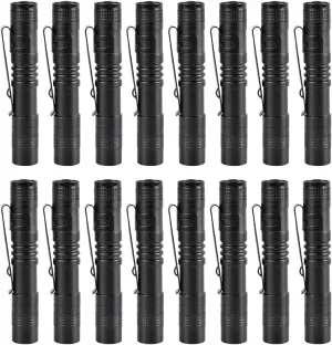 16 PCS LED Pen Light, Pocket Flashlight with Clip, Portable Mini Flashlight Handheld Pen Light for Emergency, Overhaul, Outdoor Camping