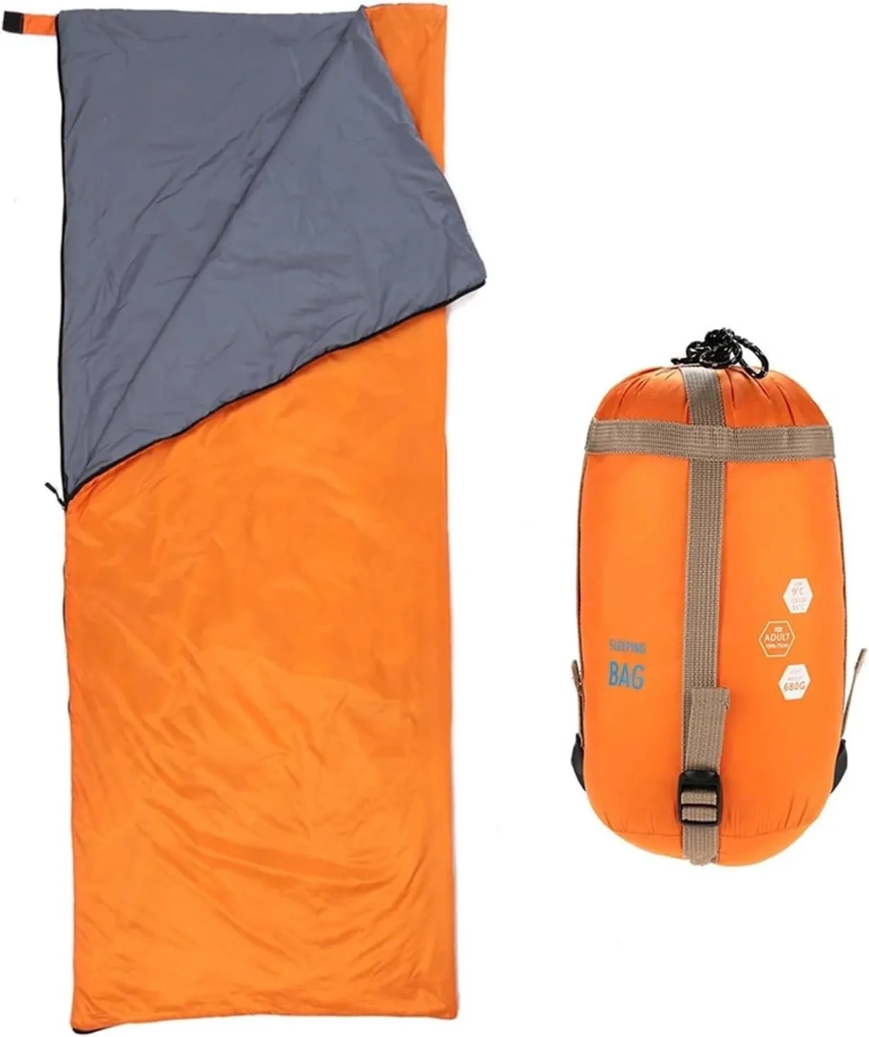 190 * 75cm Envelope Sleeping Bag Adult Camping Outdoor Mini Walking Beach Travel Sleep Sack Ultralight Travel Bag Spring Autumn