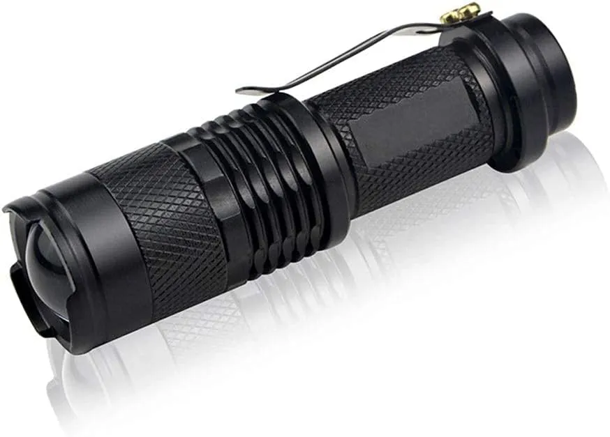 1Pcs Portable Aluminum Q5 LED Flashlight 3 Modes Zoomable Torch LED Lights for Camping Bike Outdoor Lighting Safety