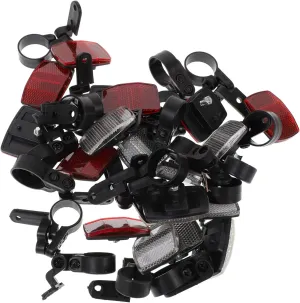 1set Bike Reflector Light Front Rear Reflective Tools for Safety Night Reflectors for Enhanced Visibility Easy to Install Fit for Bikes and Motorcycles