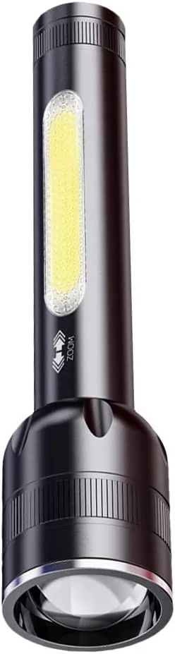 1set USB Flashlight Torch Telescopic for Camping Hiking Fishing and Emergency Use Design
