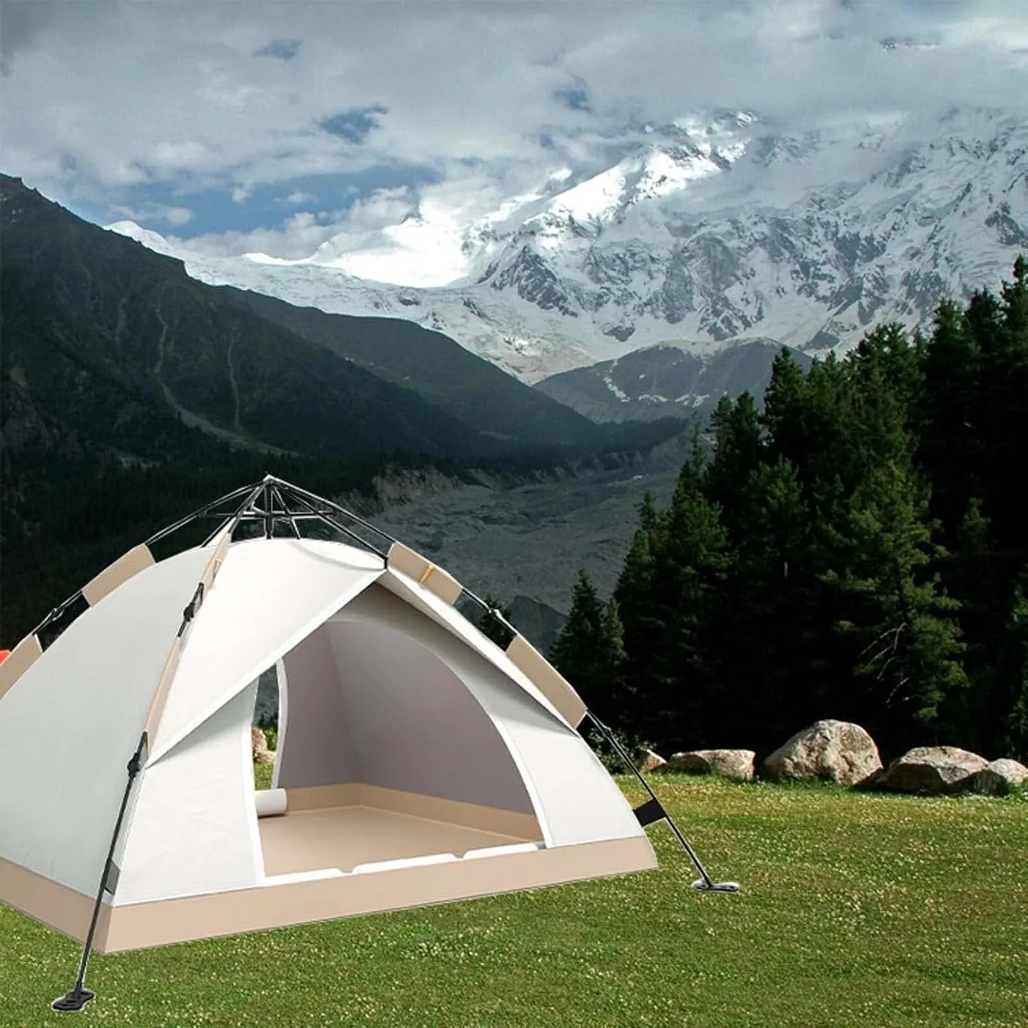 2-3 Person Instant Pop Up Camping Tent, Waterproof & Windproof, Lightweight Portable Tent for Family, Hiking, Backpacking, Beach, Easy Setup, Ultralight Outdoor Tent, 79x59x51 Inch