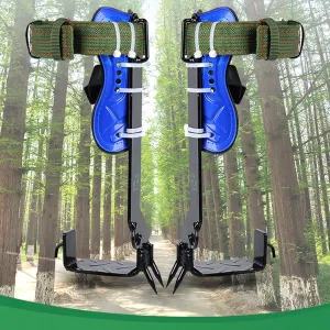 2 Gears Tree Climbing Gear Adjustable Shoes Tool Sturdy Harness Kit Device Palm Spikes Gears Steel Claw Camping Equipment