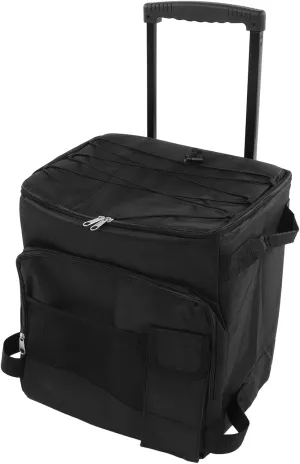 2 in 1 Insulated Rolling Cooler Backpack 43L, Dual Leakproof Waterproof Portable Bag with Handle and Wheels Roller Bag for Camping, Picnics, Hiking and Beach