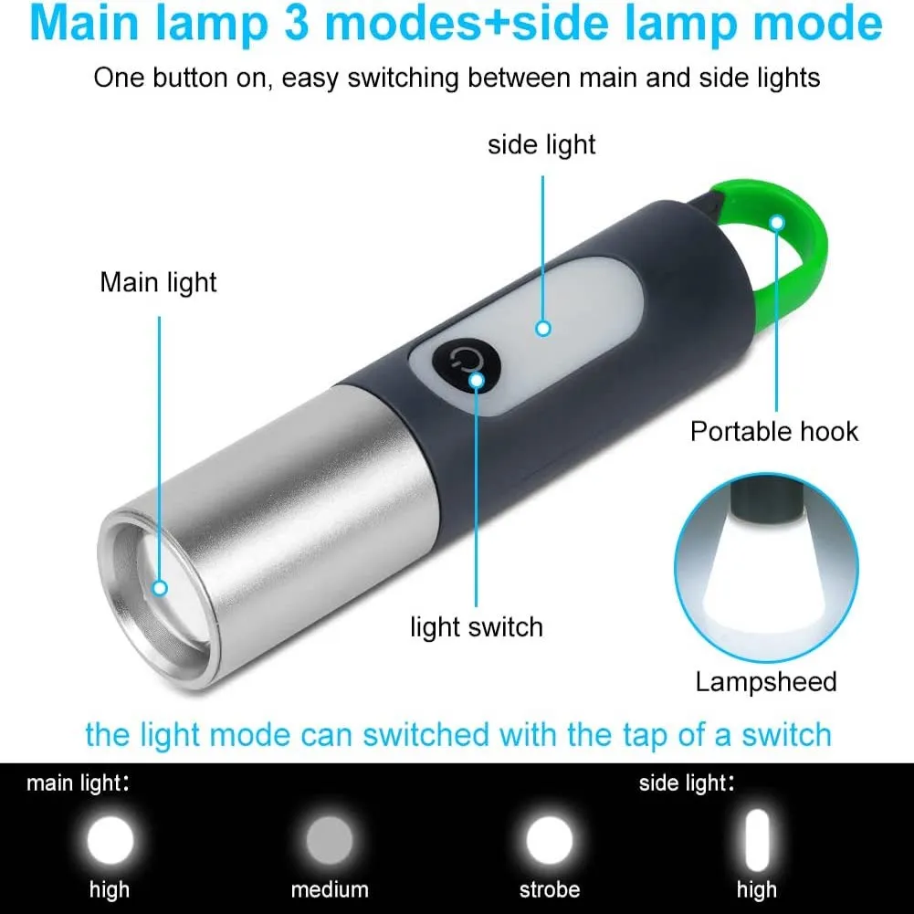 2 in 1 Rechargeable LED Camping & Flashlight