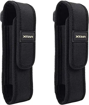 2-Pack Flashlight Battery Pouch Holster Holder for 6.5"-8" Flash Light Compatible with Fenix UC30 UC35 E35 Surefire G2X 6P 6PX E2L 501B 502B Streamlight ProTac XTAR TZ20 (for 6"-8" Flashlight)