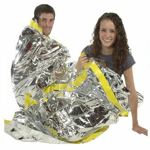 2 pack of camping emergency sleeping bag  36" x 84"- waterproof mylar emergency