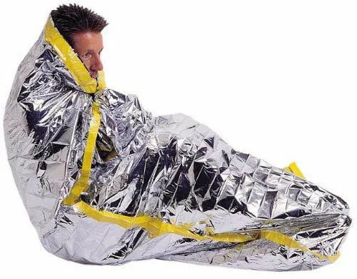 2 pack of camping emergency sleeping bag  36" x 84"- waterproof mylar emergency