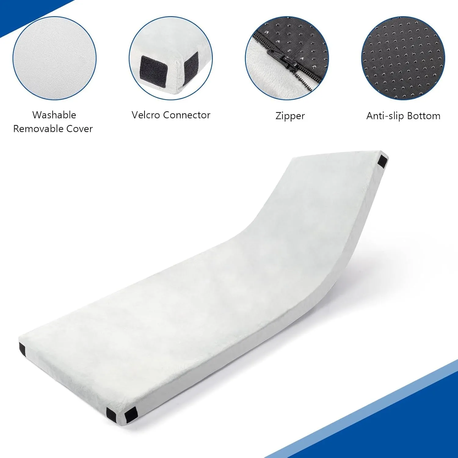 2.5" Thick Memory Foam Sleeping Pad, Portable Camping Mattress with Plush Fabric Cover, Water Resistant & Non-Slip Bottom, Includes Travel Bag, Perfect for Camping, Travel, and Indoor Use