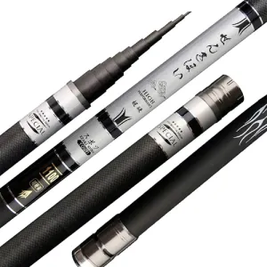 26Ft 29Ft 32Ft 35Ft 37Ft 40Ft Telescopic Fishing Rod Ultralight Travel Fishing Rod,Portable Collapsible Bass Crappie Rod,1 Piece Carbon Fiber Inshore Stream Trout Pole Free Tip