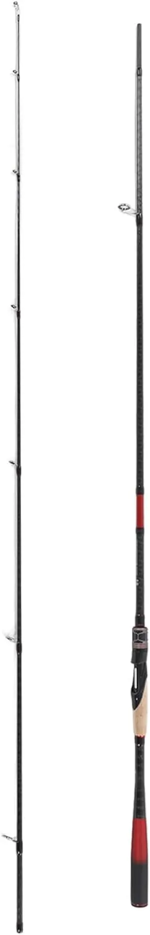 2PCS Fishing Rod Portable Fishing Pole Carbon Straight Handle Fishing Rod with Storage Bag Fishing Gear for Travel Saltwater Freshwater Fishing