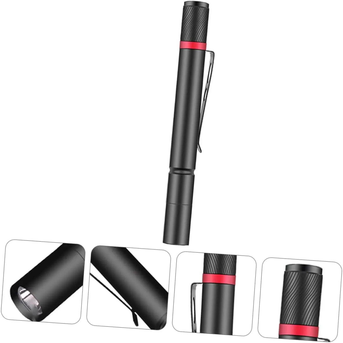 2pcs Mini Pen Light Flashlight Outdoor Design Compact Size High Lumens Led Ideal for Camping Hiking and Emergency Use Battery Not Included