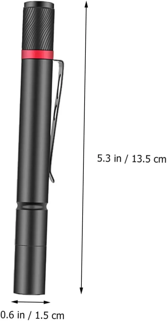 2pcs Mini Pen Light Flashlight Outdoor Design Compact Size High Lumens Led Ideal for Camping Hiking and Emergency Use Battery Not Included