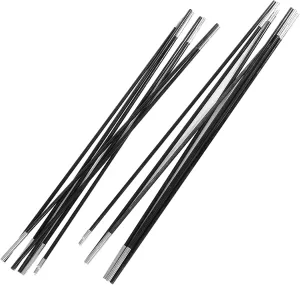 2Set Tent Pole, 3.96M Multi Sections Foldable Portable Tent Rod Replacement Accessorie for 3~4 Person Camping Tent for Soil, Meadow