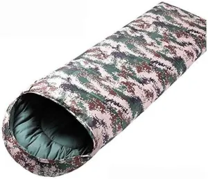 3 Season Camouflage Envelope Sleeping Bag for Camping & Hiking, Ultralight Portable Outdoor Sleeping Bag