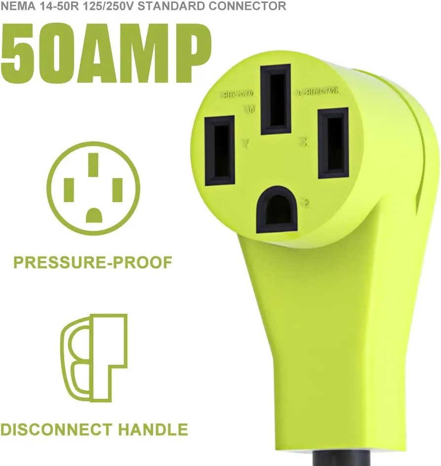 30 Amp to 50 Amp RV Generator Adapter Cord, NEMA L5-30P Twist Lock Male Plug to NEMA 14-50R Female, Outdoor Ower Equipment Suitable for RV Trailer Camper, Heavy Duty STW 10 AWG(12 Inch)
