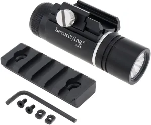 320LM Rail Mounted Compact Pistol Light, Waterproof Mini Tactical Gun Flashlight Weapon Light Handgun Torch for Picatinny, with Rail Mount