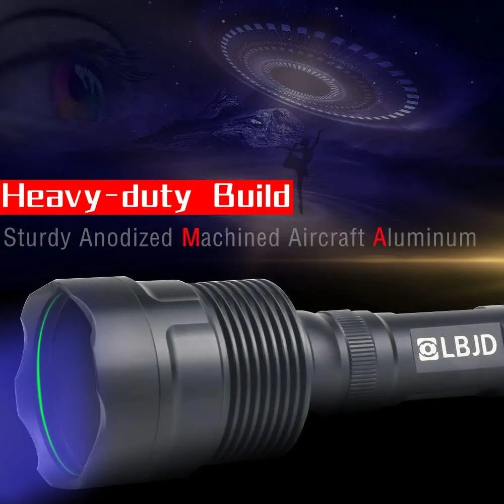 365NM UV Black Light Flashlite, High Power Blacklight Flashlights with Professional Filtered 3 LED Bead, for Pet Urine Detection, Dry Stains, Gemstone Observation(8.6'' 11.4'')