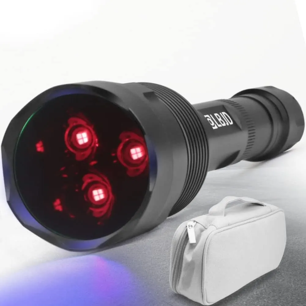 365NM UV Black Light Flashlite, High Power Blacklight Flashlights with Professional Filtered 3 LED Bead, for Pet Urine Detection, Dry Stains, Gemstone Observation(8.6'' 11.4'')