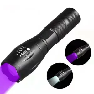 395nm Inspection Zoom Torch 2 Mode Flashlight Backlight UV Ultra Violet Light