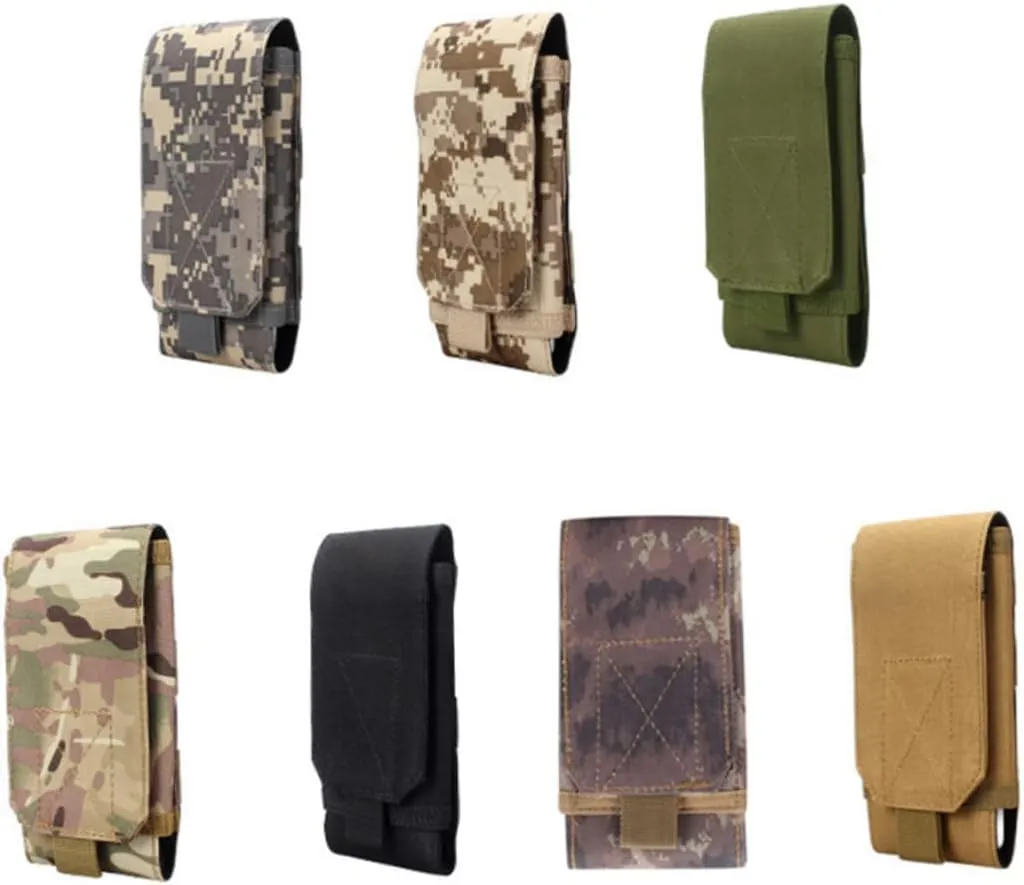 3pcs 6 Pouches Equipment for Running Camping Gear Outdoor Waist Bag Army Green Waist Pack Mobile