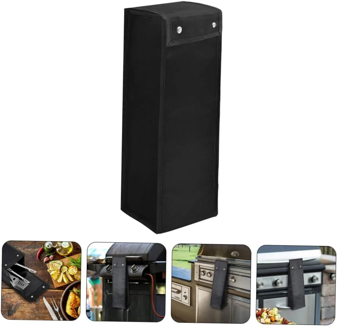 3pcs Grill Utensil Storage Bag Camping Silverware Holder Lid Compact Tool Organizer