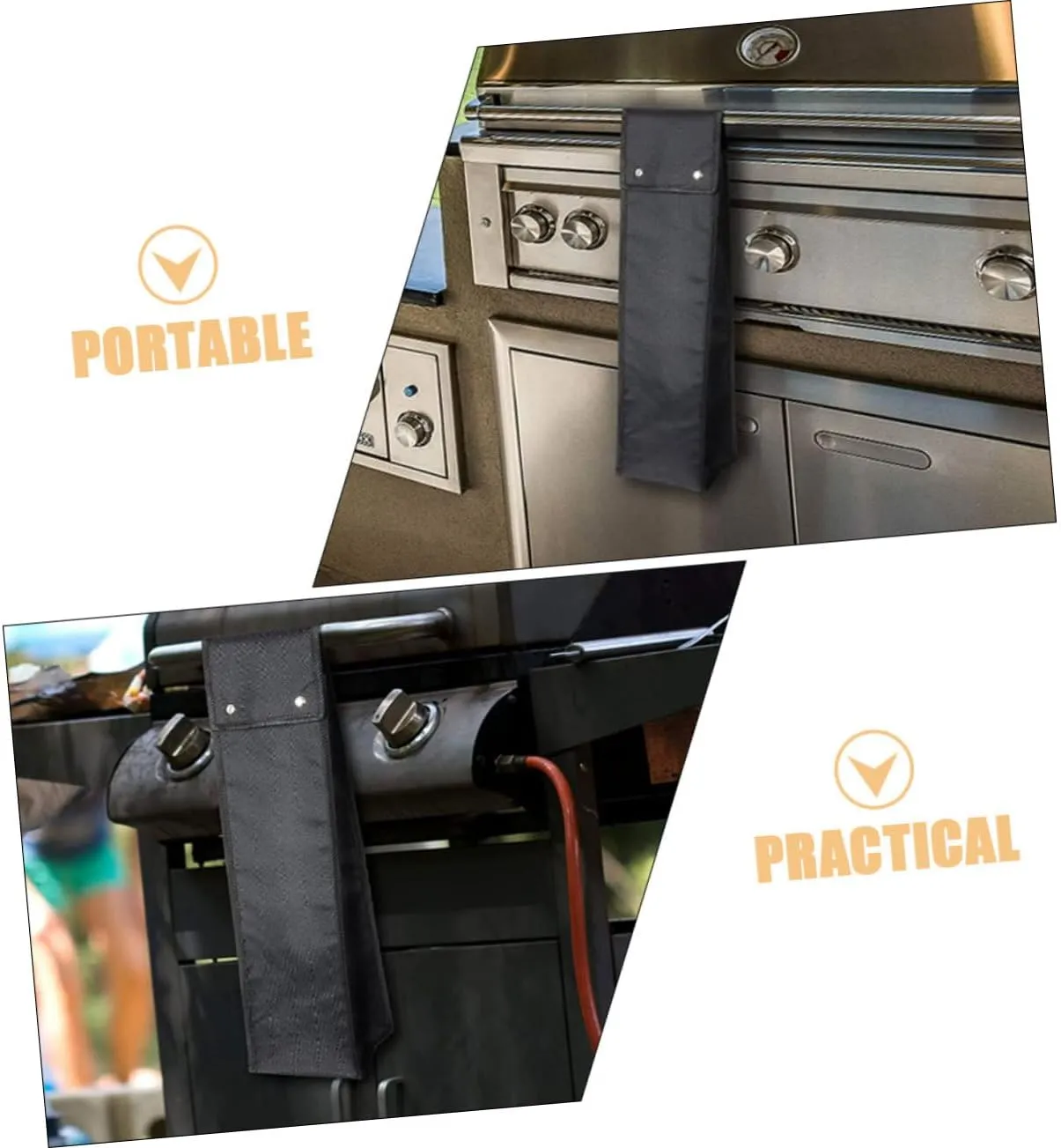 3pcs Grill Utensil Storage Bag Camping Silverware Holder Lid Compact Tool Organizer