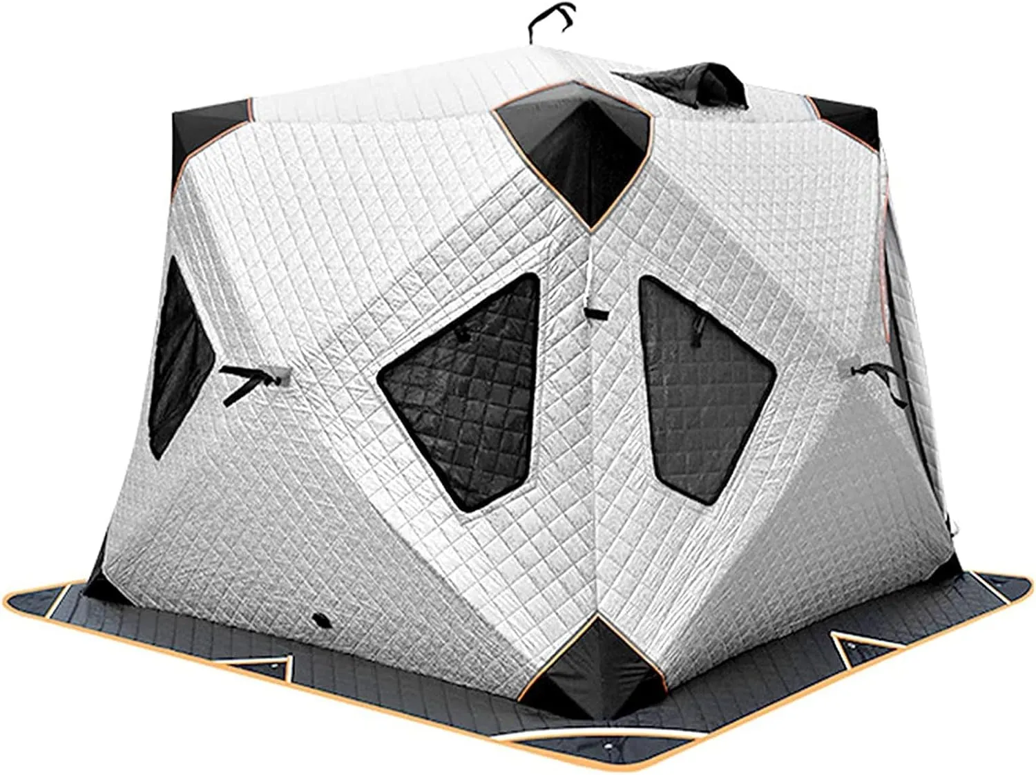 4 Layers Thick Winter Fishing Shelter Cotton Warm Outdoor Windproof and Waterproof Camping Automatic Ice Fishing Tent with Pegs