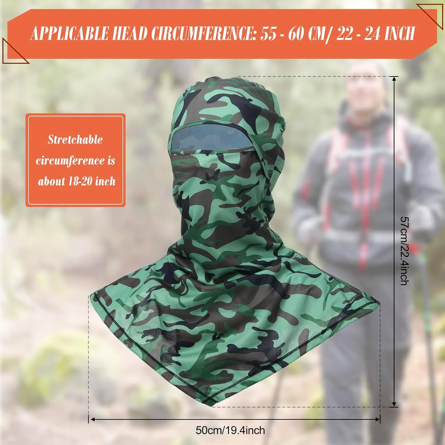4 Piece Balaclava Face Covering Summer Balaclava Sun Protection Long Neck Cover for Men Women
