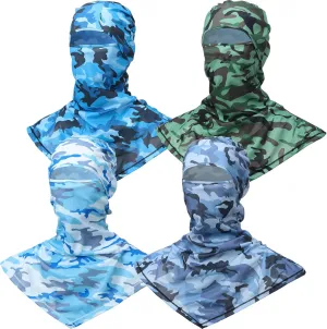 4 Piece Balaclava Face Covering Summer Balaclava Sun Protection Long Neck Cover for Men Women