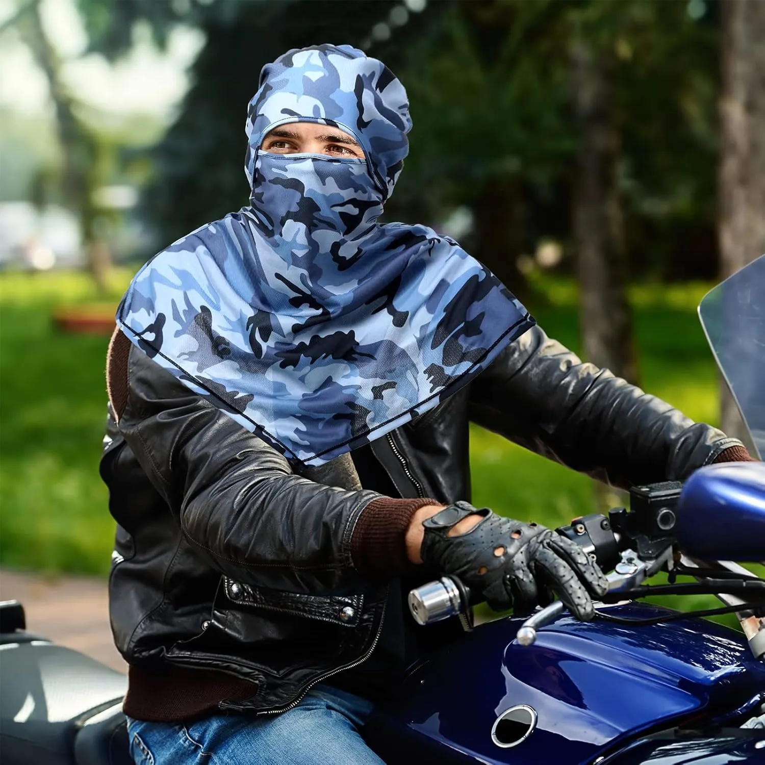 4 Piece Balaclava Face Covering Summer Balaclava Sun Protection Long Neck Cover for Men Women