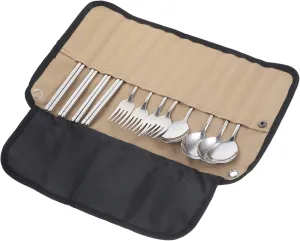 4-piece Camping Utensil Set Picnic Cutlery Storage Pouch Compact Organized Perfect for Hiking
