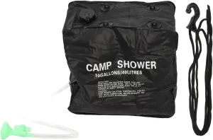40L Solar Camping Shower Bag with Sprayer, Portable PVC Rubber Water Bag, Camping Shower Bag for Garden use, UVprotected Camping Water Bag, Heats Water with Sunlight
