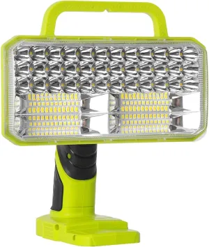 40W Cordless Handheld LED Flashlight for Ryobi 18V Lithium-ion Battery, 4200LM Portable Work Light Tool with 3 Modes Lighting for Camping, Hiking, Climbing, Job Site, Indoor & Outdoor Use