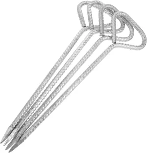 4pcs Heavy Duty Galvanized Tent Stakes Steel Ground Pegs for Camping Weddings Outdoor Events Portable Versatile Outdoor Stakes for Securing Tents Tarps